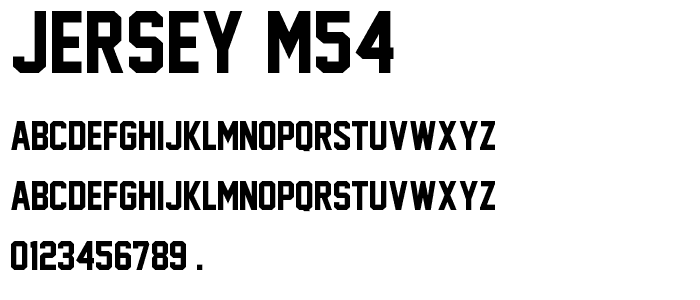 Jersey M54 Font Fancy Old School